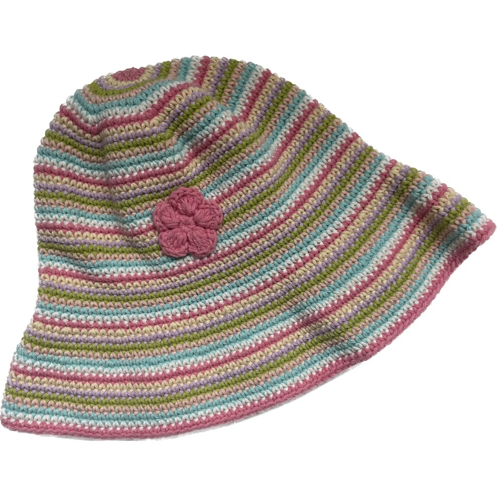 Vintage Heads Up By Rico Kids Size M Crochet Bucket Hat 231